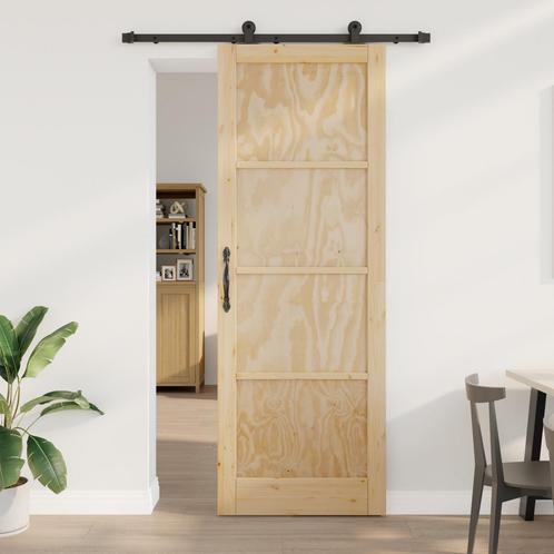 vidaXL Schuifdeur met Bevestigingsset ORKDALMassief Grenen, Doe-het-zelf en Bouw, Deuren en Vliegenramen, Nieuw, Verzenden