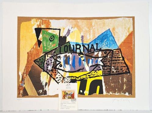 Mimmo Rotella (1918-2006) - Il Giornale di Picasso, Antiquités & Art, Antiquités | Autres Antiquités