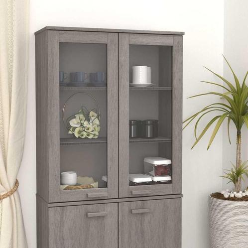 vidaXL Opzetkast HAMAR 85x35x100 cm massief grenenhout, Huis en Inrichting, Kasten | Dressoirs, Nieuw, Verzenden