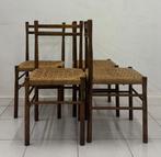 Stoel - Hout, Touw - Zet vier stoelen