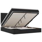 vidaXL Ottoman bed met matras en LEDs 160x200cm stof zwart, Huis en Inrichting, Slaapkamer | Bedden, Verzenden, Nieuw