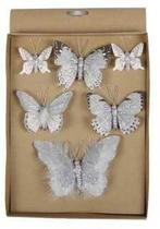 Vlinders Mengsel Grijs 6 stuks met clip, Hobby & Loisirs créatifs