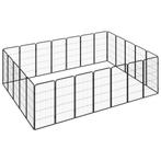 vidaXL Hondenkennel 24 panelen 50 x 100 cm gepoedercoat, Verzenden, Nieuw
