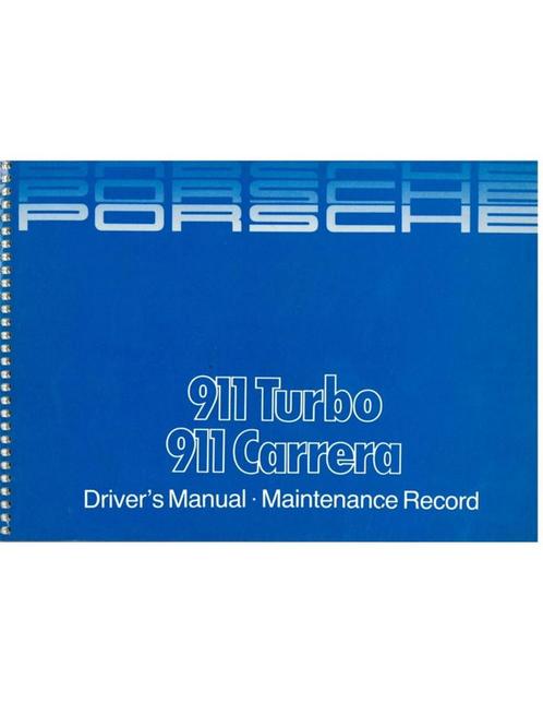 1985 PORSCHE 911 CARRERA | TURBO INSTRUCTIEBOEKJE ENGLISH, Autos : Divers, Modes d'emploi & Notices d'utilisation, Enlèvement ou Envoi
