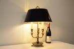 Tafellamp - 3 kandelaars Bouillotte Lamp - Messing, Metaal, Antiek en Kunst