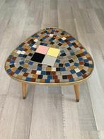Bijzettafel - Hout, Steen - Plantentafeltje mozaiek