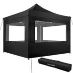 tectake Opvouwbaar tuinpaviljoen 3x3m met 4 zijdelen - zwart, Tuin en Terras, Partytenten, Verzenden, Nieuw