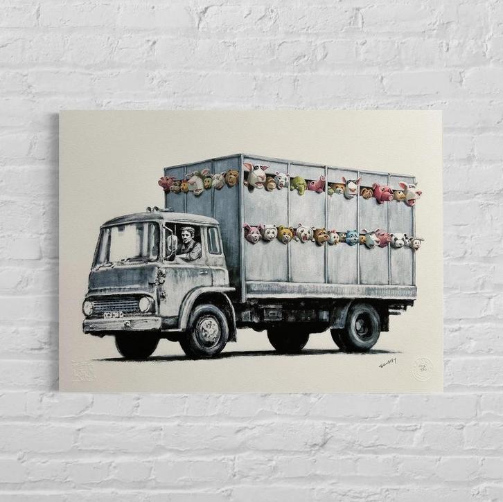 Genummerde Editie BANKSY Sirens Of The Lambs, Antiek en Kunst, Kunst | Litho's en Zeefdrukken