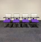 complete set van 4 x Ahrend 240 vergaderstoel met kunststof, Gebruikt, Zwart