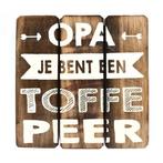 BonTon - Houten Tekstplank / Tekstbord 20 cm Opa je bent..., Antiek en Kunst, Antiek | Woonaccessoires, Verzenden