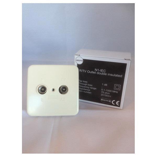 Bieden: Cobham Sailor N1-IEC R/TV outlet double isolated -, Huis en Inrichting, Woonaccessoires | Overige, Ophalen of Verzenden