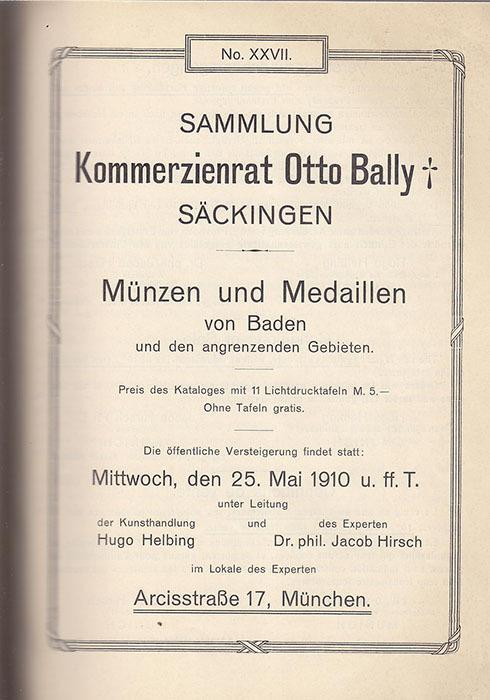 1765 Baden Literatur Helbing, H en Hirsch, J / Muenchen A..., Timbres & Monnaies, Pièces & Médailles, Envoi