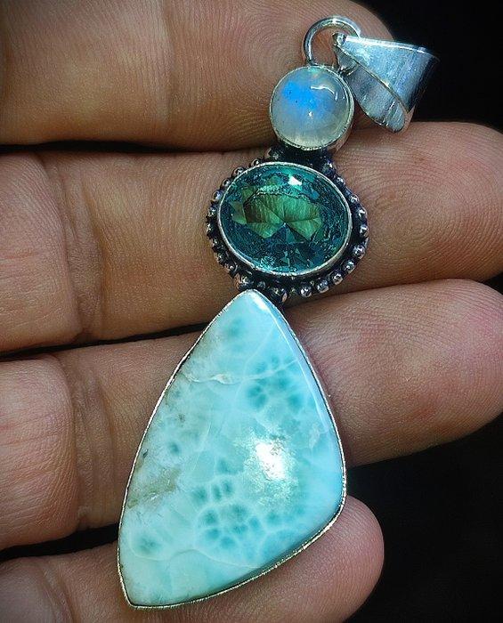 Geen reserveprijs Zeer mooie eerste Larimar, aquamarijn en, Collections, Minéraux & Fossiles