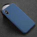 iPhone X Ultraslim Silicone Hoesje TPU Case Cover Navy, Télécoms, Verzenden