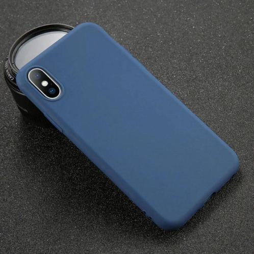 iPhone X Ultraslim Silicone Hoesje TPU Case Cover Navy, Télécoms, Téléphonie mobile | Housses, Coques & Façades | Apple iPhone