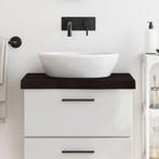 vidaXL Wastafelblad 60x60x(2-6) cm behandeld massief hout, Huis en Inrichting, Keuken | Keukenelementen, Verzenden, Nieuw