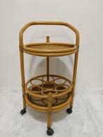 Serveerwagen - Hout - Rotan tafel