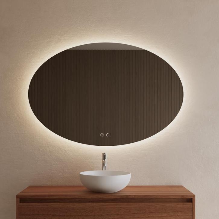 BWS Badkamerspiegel | Spark Ovale | met LED verlichting |, Doe-het-zelf en Bouw, Sanitair, Overige typen, Nieuw, Ophalen of Verzenden