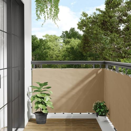 vidaXL Balkonscherm 90x300 cm oxford stof beige, Tuin en Terras, Parasols, Nieuw, Verzenden