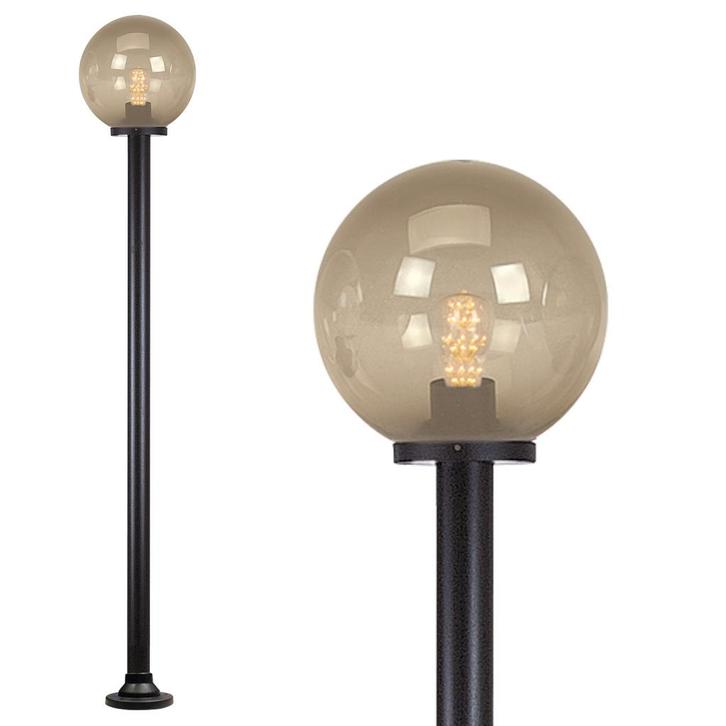 Tuinverlichting Bol Globe 150r Tuinlamp fumee Ø 30, Tuin en Terras, Buitenverlichting, 50 tot 250 watt, Nieuw, Kunststof, Staande lamp