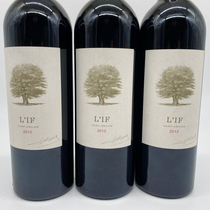 2012 LIf - Saint-Émilion Grand Cru - 3 Flessen (0.75 liter), Verzamelen, Wijnen