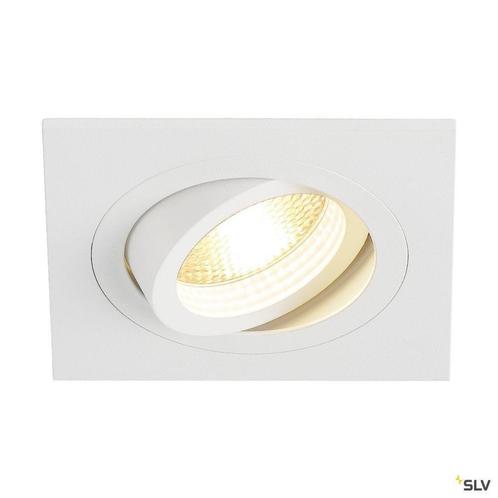 SLV NEW TRIA inbouw spot vierkant GU10 mat wit, Maison & Meubles, Lampes | Plafonniers, Envoi