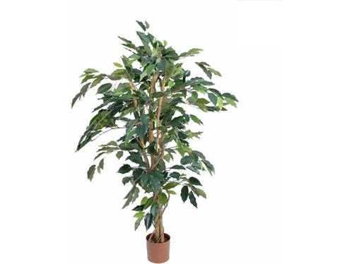 Mica Decorations Ficus Kunstplant - H110 x Ø65 cm - Groen, Huis en Inrichting, Woonaccessoires | Kunstplanten en Kunstbloemen