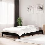 vidaXL Bed stapelbaar 75x190 cm massief grenenhout zwart, Huis en Inrichting, Slaapkamer | Bedden, Verzenden, Nieuw