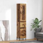vidaXL Highboard met lade Oud Hout 34,5 x 34 x 180 cm, Huis en Inrichting, Verzenden, Nieuw
