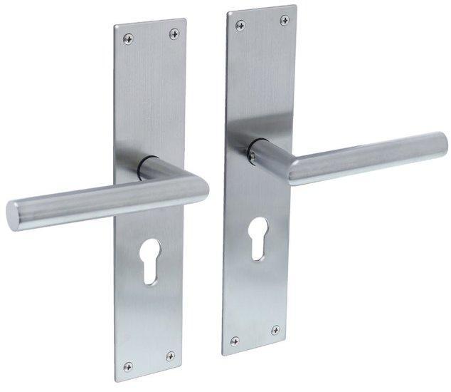 Intersteel deurkruk hoek 90° met renovatieschild PC55 RVS, Doe-het-zelf en Bouw, Hang- en Sluitwerk, Ophalen of Verzenden