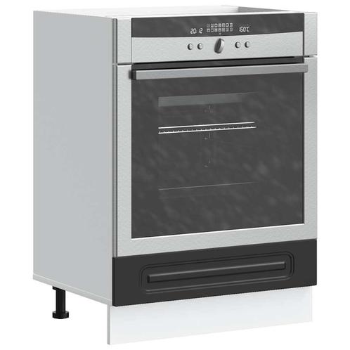 vidaXL Ovenkast Kalmar bewerkt hout zwart, Huis en Inrichting, Kasten | Overige, Nieuw, Verzenden