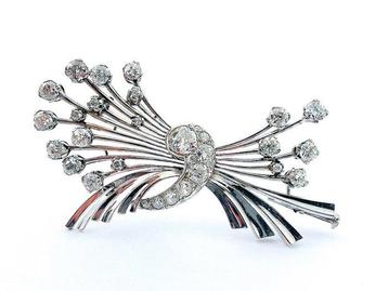 Broche Platine Diamant (Naturelle)
