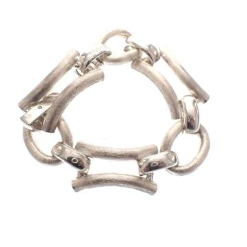 Zware zilveren dames armband | 21,5 cm (zware armband), Ophalen of Verzenden, Gebruikt, Overige kleuren, Zilver