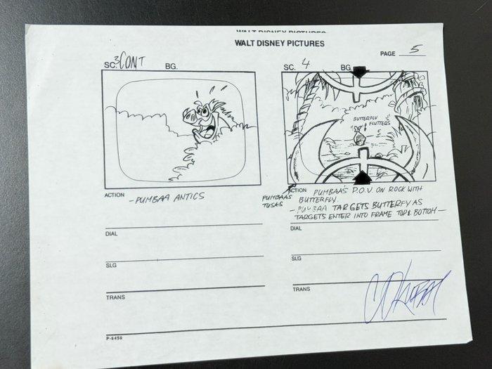 Walt Disney - Productieverhaalbladzijde, ondertekend door, Verzamelen, Disney