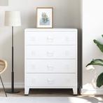 vidaXL Ladekast industrieel 78x40x93 cm metaal wit, Verzenden, Nieuw