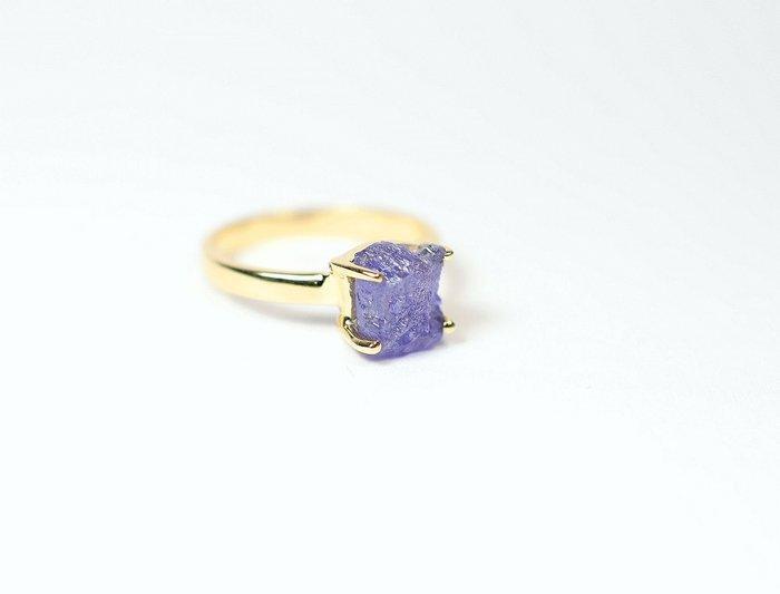 Tanzaniet Ring / ruw / nieuw- 2.62 g - (1), Collections, Minéraux & Fossiles