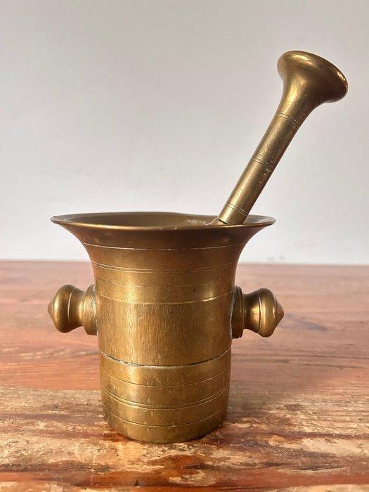 Vijzel en stamper (2) - Brons - Knopvijzel, Antiek en Kunst, Antiek | Keukengerei