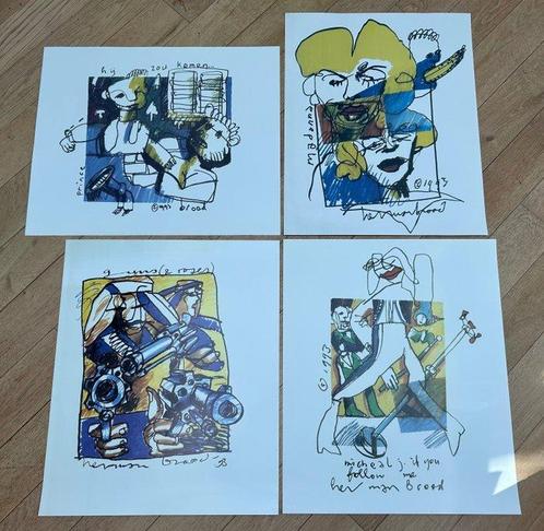 Herman Brood - Madonna, Prince, Michael Jackson, Guns ‘n, Antiek en Kunst, Kunst | Tekeningen en Fotografie
