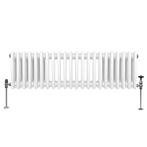 Traditionele 3 Kolom Radiator - 300 x 1192mm - Wit, Verzenden