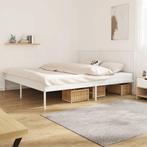 vidaXL Bedframe met hoofdbord metaal wit 200x200 cm, Huis en Inrichting, Slaapkamer | Bedden, Verzenden, Nieuw