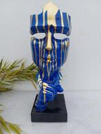 Beeld, artistic Statue head on block  THE SILENCE  42 cm, Antiek en Kunst