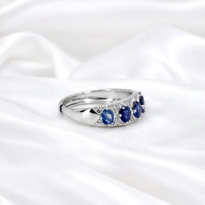 Zonder minimumprijs - Ring Verguld Saffier - Topaas - 18k, Handtassen en Accessoires, Ringen