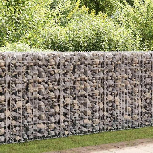 vidaXL Schanskorfmuur met deksels 80x20x100 cm, Tuin en Terras, Tuinhekken en Hekwerk, Nieuw, Verzenden