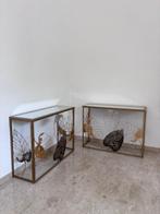 Table dappoint (2) - Métal doré - console, Nieuw