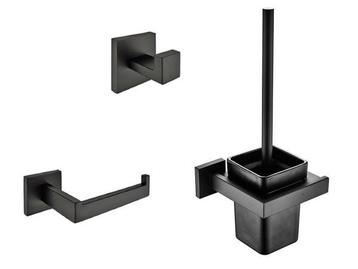 Veiling - Toilet accessoire set, mat zwart