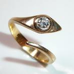 Ring - 14 karaat Geel goud Diamant  (Natuurlijk), Handtassen en Accessoires
