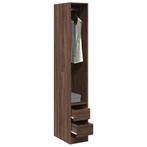 vidaXL Kledingkast 30x50x200 cm bewerkt hout bruin, Huis en Inrichting, Kasten | Kleerkasten, Verzenden, Nieuw