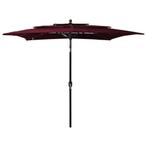 vidaXL Parasol 3-laags met aluminium paal 2,5x2,5 m, Tuin en Terras, Verzenden, Nieuw