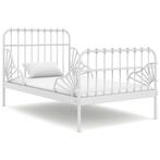 vidaXL Bedframe verlengbaar metaal wit 80x130/200 cm, Huis en Inrichting, Slaapkamer | Bedden, Verzenden, Nieuw