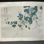 aquarel schildering met bamboe en trompetklimmer -